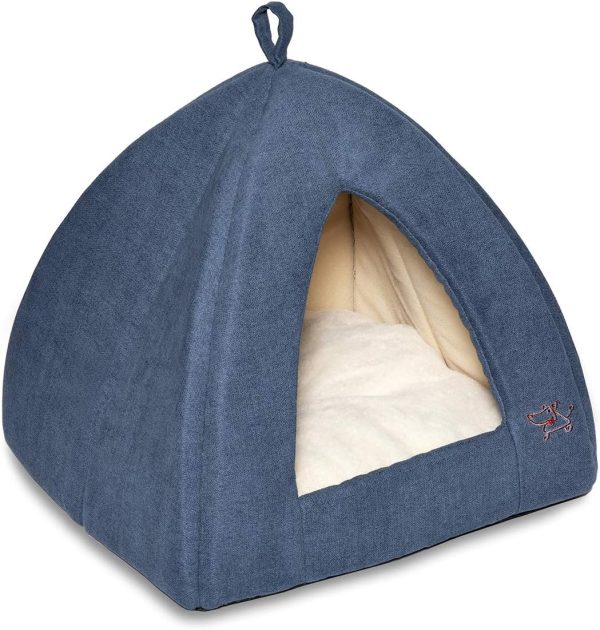 Pet Tent-Soft Bed for Dog and Cat by  - Navy, 19" x 19" x H:19"